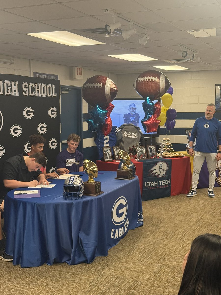 Georgetown Football (@gteaglefootball) on Twitter photo Pen to paper! Amazing singing day at <a href="/GeorgetownHS/">Georgetown HS</a> ✍️ Proud of all you have accomplished and excited for what you will accomplish!!! #EFND <a href="/CoachGriffGHS/">Chuck Griffin</a> <a href="/CoachDean_GISD/">Jason Dean</a> <a href="/Mr_B_Johnson/">Brian Johnson</a> <a href="/HargroveBrant/">Brant Hargrove</a> <a href="/Seth_Warren9/">Seth Warren</a> <a href="/DavynSedwick/">Davyn Sedwick</a> <a href="/Rcastilleja10/">Ryan Castilleja</a> Pen to paper! Amazing singing day at <a href="/GeorgetownHS/">Georgetown HS</a> ✍️ Proud of all you have accomplished and excited for what you will accomplish!!! #EFND <a href="/CoachGriffGHS/">Chuck Griffin</a> <a href="/CoachDean_GISD/">Jason Dean</a> <a href="/Mr_B_Johnson/">Brian Johnson</a> <a href="/HargroveBrant/">Brant Hargrove</a> <a href="/Seth_Warren9/">Seth Warren</a> <a href="/DavynSedwick/">Davyn Sedwick</a> <a href="/Rcastilleja10/">Ryan Castilleja</a>