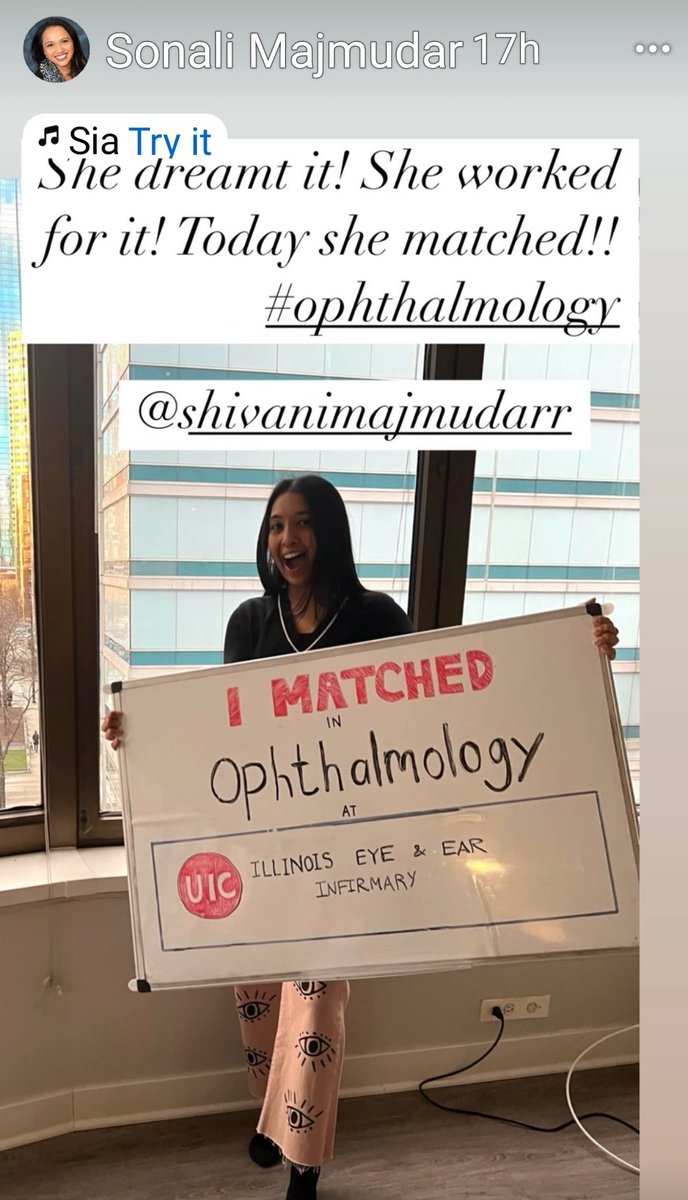 Proud that my daughter will be following in my footsteps!  #Ophthalmology