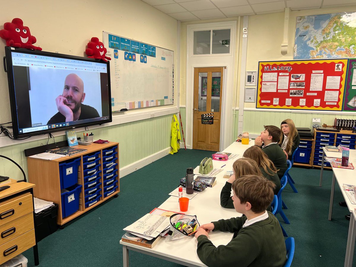 Today year 6 had a Virtual Author Visit from the amazing Matt Goodfellow, author of ‘The Final Year’. We are all looking forward to the release of his next book, ‘The First Year’. <a href="/EarlyTrain/">Matt Goodfellow</a> <a href="/IlshamEngHub/">Ilsham English Hub</a> <a href="/PlymouthSLS/">Plymouth SLS</a> <a href="/jmadeleinehale/">Julia Hale</a>