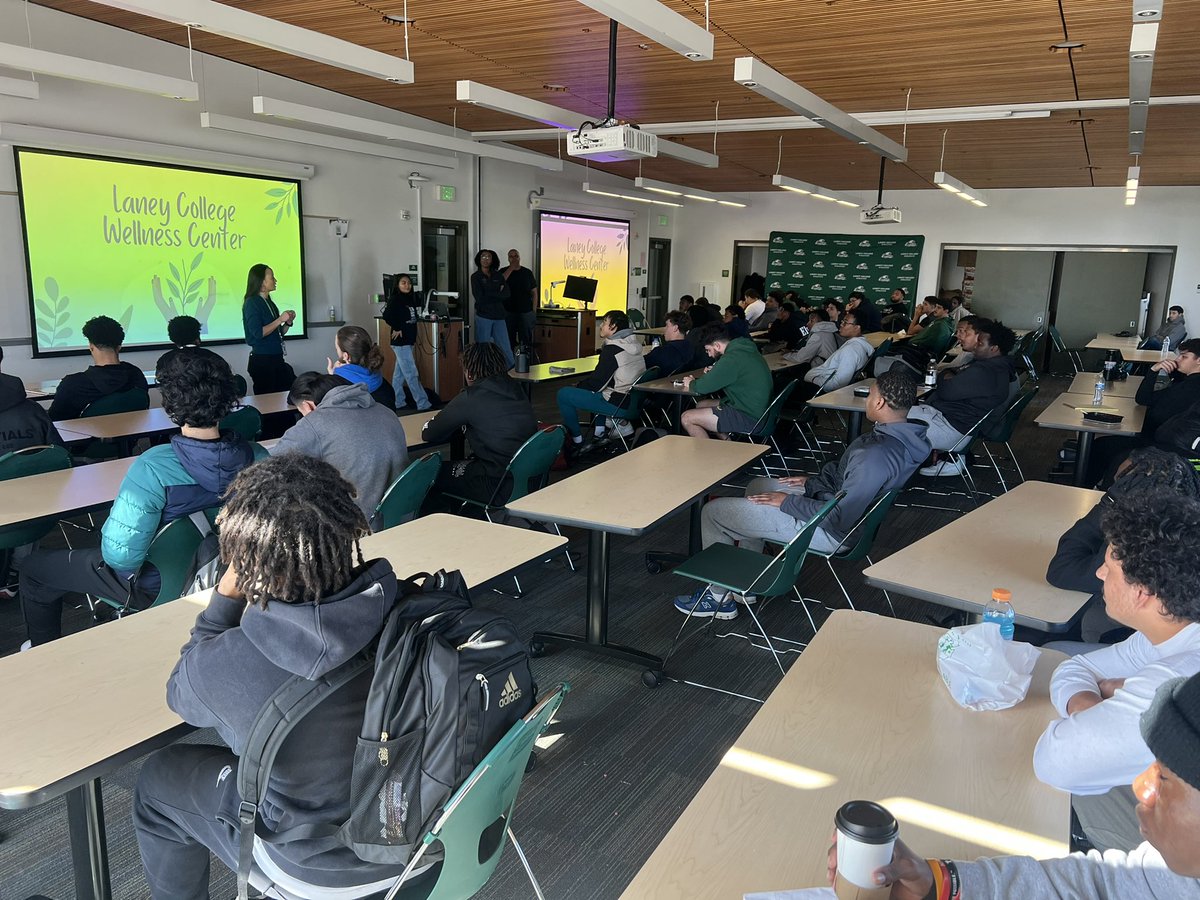 At Laney College we care about your Mental Health! Mental Health Training and Mental Health Resources given to our players today!!! #WingsWide #TalonsOut