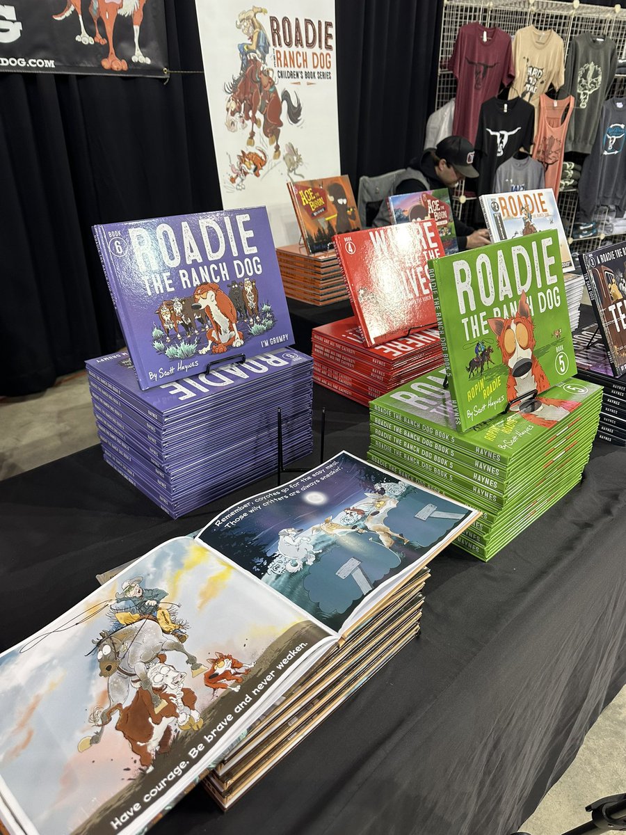 It’s another day here at the Black Hills Stock Show and Rodeo in Rapid City! 🤠 Today I met with the author and illustrator of “Roadie the Ranch Dog”, a set of children’s books following the adventures of a ranch dog. Stay tuned to <a href="/AgweekMagazine/">Agweek</a> to hear more about the series!