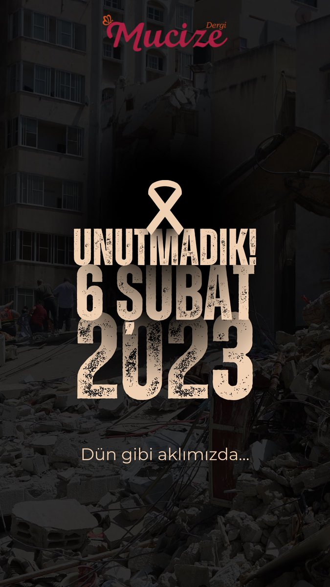 mucizedergi's tweet photo. Unutulmaz ki, nasıl unutulabilir yitip giden binlerce can?

#6şubat2023 #deprem https://t.co/Eu9KMCwteV