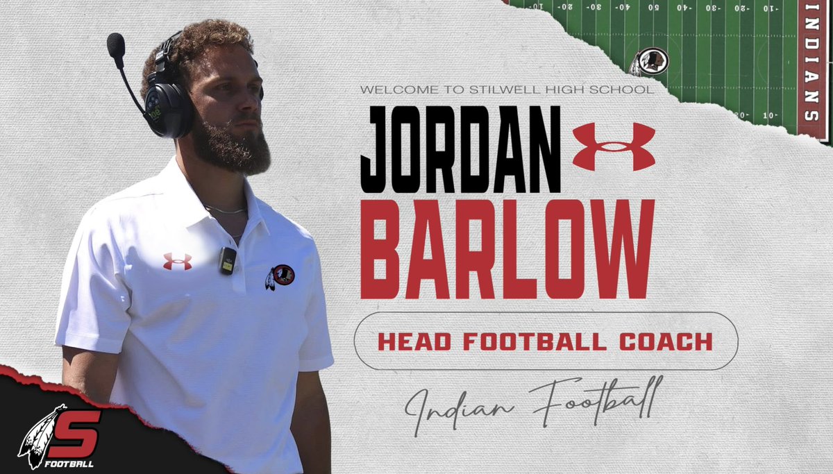 Im excited to have been afforded the opportunity to be the next Head Football Coach at Stilwell! Thankful to Christ for this opportunity to serve and lead. I can’t wait to see what God has in store for us. #TheIndiansCode