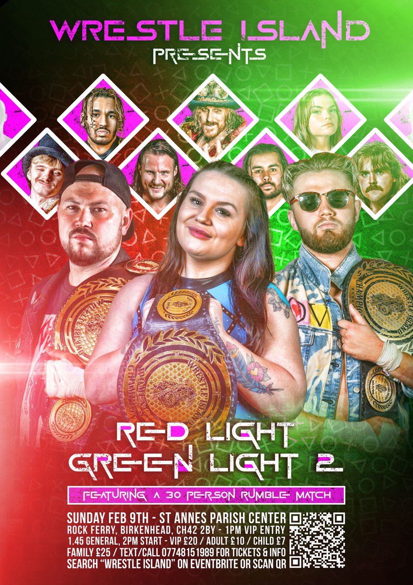 This Sunday 

<a href="/lance_revera/">👑 𝓛𝓪𝓷𝓬𝓮 𝓡𝓮𝓿𝓮𝓻𝓪 👑</a> vs <a href="/JosephConners/">Joseph Conners</a> 
(island championship)

<a href="/TommyJacksonPW/">Tommy Jackson</a> open challenge 
(Openweight Championship) 

<a href="/LucySky_x/">Lucy Sky</a> vs <a href="/KiyaWrestler/">𝓀𝒾𝓎𝒶 ♥</a> 
(Women's Championship) 

<a href="/CrowleyCarnival/">Mr. Charles Crowley - チャールズ・クラウリー</a> vs Candy Stan 

Red light Green Light 6 way 

30 person Island Rumble 

£10 🤷