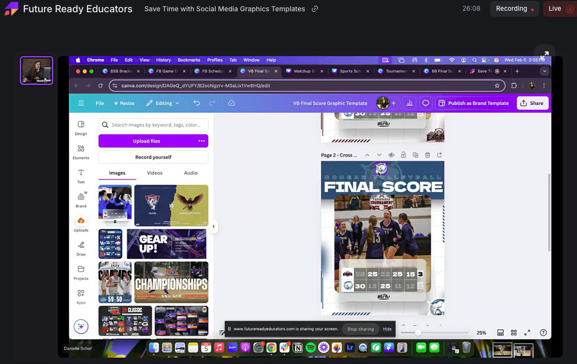We just wrapped up our <a href="/Striv_Education/">Striv Education</a> Save Time with Social Media Graphics Templates webinar with <a href="/Danielle_Schaf/">Danielle Schaf</a>! 

Catch the recap + grab 8 FREE Canva templates to streamline your content creation! 🏆📅

🎥 Watch &amp; download here: [futurereadyeducators.com/c/all-things-d…]