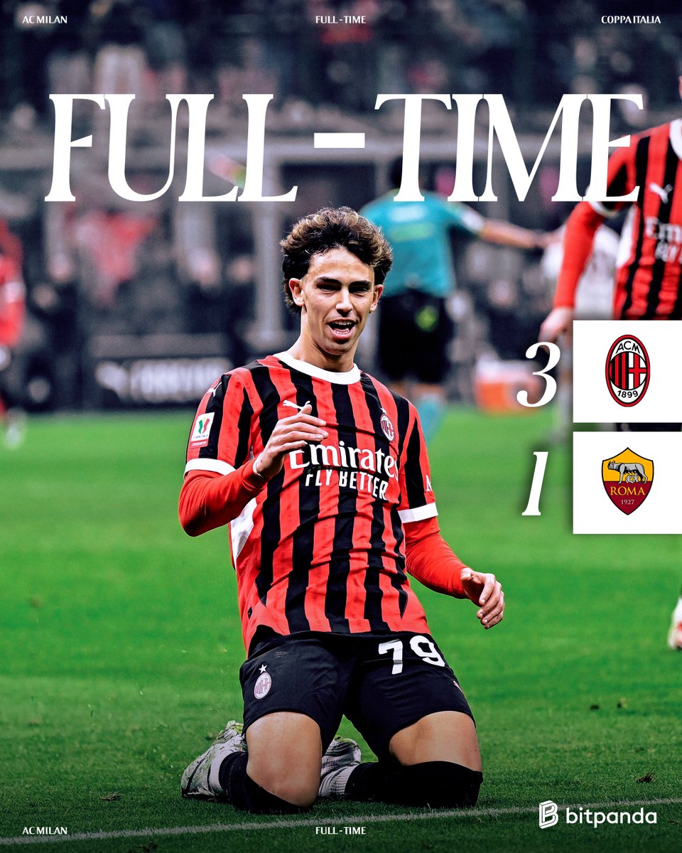 Semi-final bound! Bravi ragazzi! 👏

#MilanRoma #CoppaItalia #SempreMilan 
Brought to you by <a href="/Bitpanda_global/">Bitpanda</a>