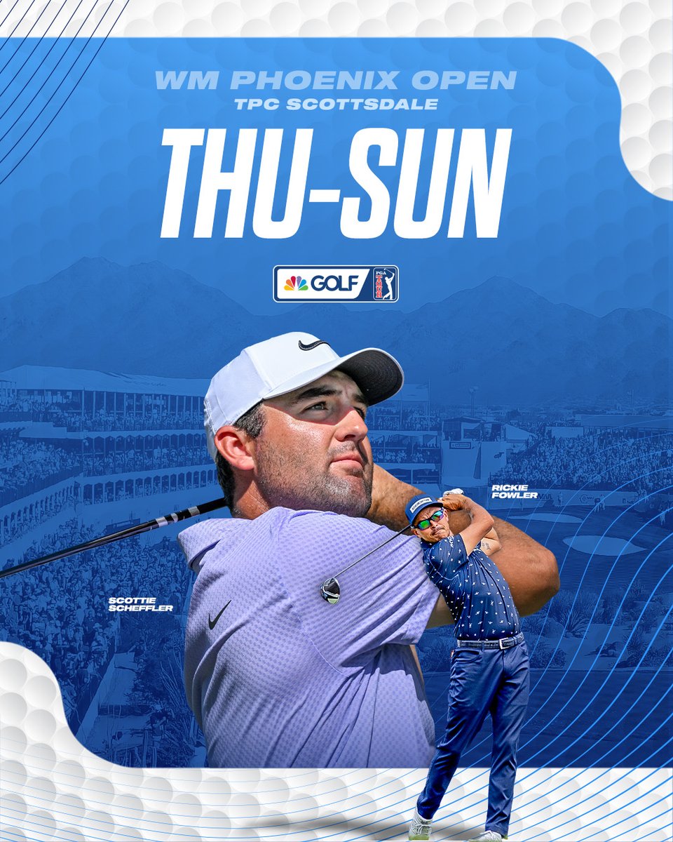 The PGA TOUR returns to Scottsdale for the WM Phoenix Open! 🌵🏜️

Live coverage starts Thursday at 4P ET on Golf Channel.