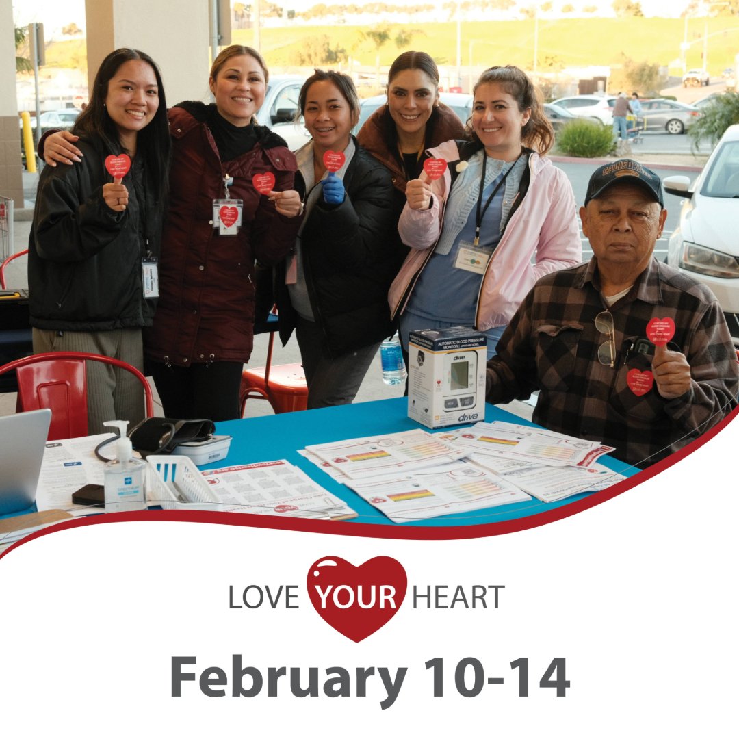 livewell_sd's tweet photo. Love Your Heart 2025 is taking place Valentine’s Week (February 10-14)!! ❤
Visit https://t.co/oL1JSafkbm for a list of FREE BP screening sites and heart health tips you can practice at home all year long!
#LiveWellSD #LoveYourHeartSD #AmaTuCorazon #KnowYourNumbers https://t.co/yJwpeYCPnq