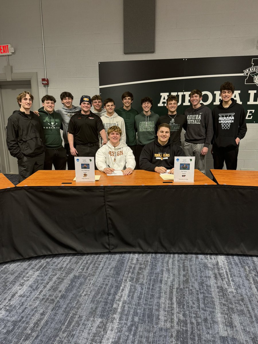 Congratulations Lucas and Matt! Lehigh and Findlay bound!