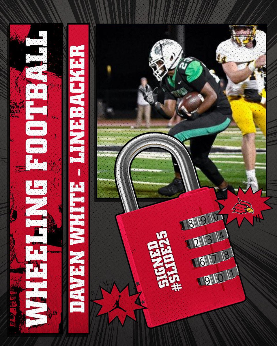 Wheeling U Football (@wheelingu_fb) on Twitter photo 🔥💯| #SLIDE25 🔴⚫️⚪️
✍🏼| Daven White
📱| <a href="/DavenWhiteishim/">Daven White</a>
📍| Dublin Coffman (OH)
🚨| LB
📋| 6’ 205
🎥| hudl.com/video/3/152701…
#TEAM8 | #NSD25 | #EveryMan | #EveryDay 🔥💯| #SLIDE25 🔴⚫️⚪️
✍🏼| Daven White
📱| <a href="/DavenWhiteishim/">Daven White</a>
📍| Dublin Coffman (OH)
🚨| LB
📋| 6’ 205
🎥| hudl.com/video/3/152701…
#TEAM8 | #NSD25 | #EveryMan | #EveryDay