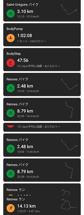 emma_ouest's tweet image. 水曜日の運動いろいろ。むっちゃ大臀筋痛かったので夜ジム休みかけたのですが #BodyStep と #BodyPump したら乳酸が流れたのかスッキリ✨ 今日から2つともMixで新鮮！BodyPumpの二頭筋がキツすぎてキーとなってたらインストラクターの先生に「〇〇○（私の名前）、ラスト二回！」と声がけが💦