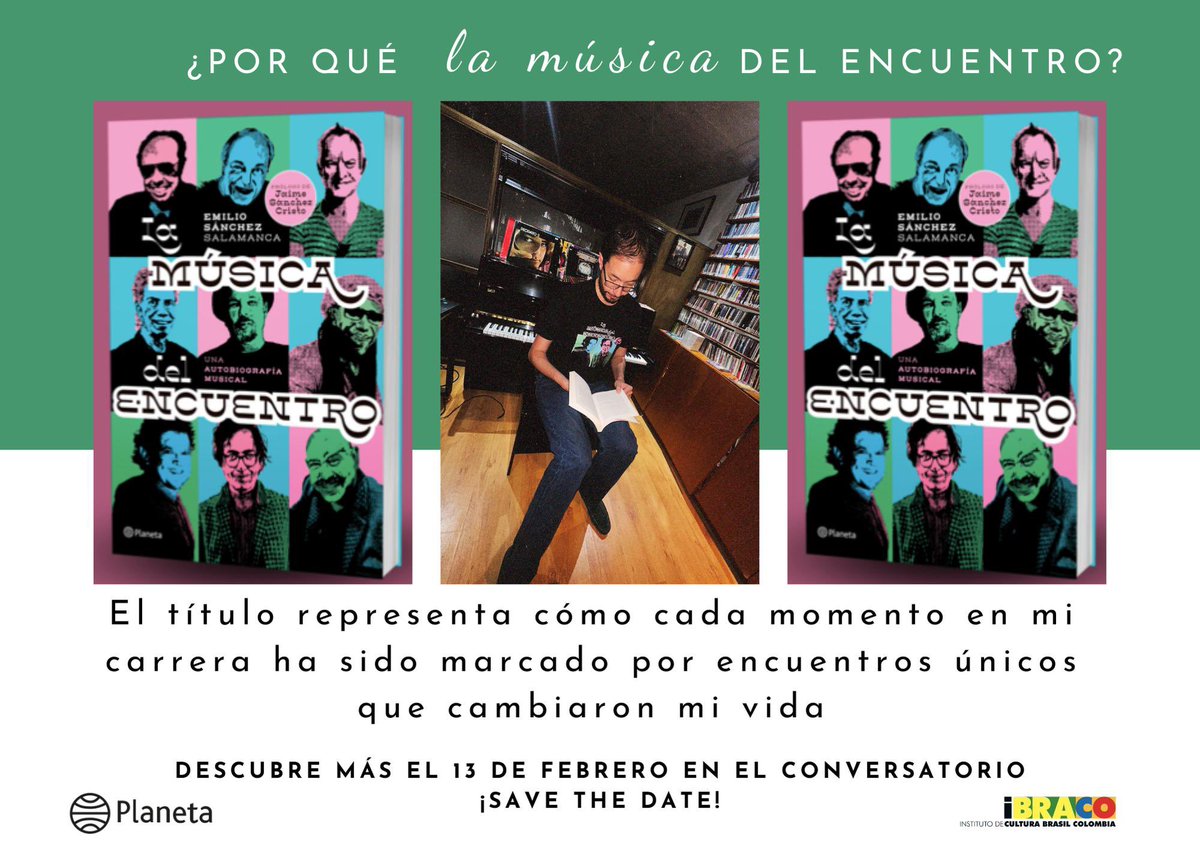 El próximo jueves 13 de febrero, <a href="/ESanchezRadio/">Emilio Sánchez Salamanca</a> hablará con <a href="/garaymelomano/">Juan Carlos Garay</a> y con sus lectores y oyentes, de sonidos, artistas y vivencias que inspiraron su nuevo libro #LaMúsicaDelEncuentro, entre otras cosas. Será a las 6 pm en @ibracocultura. Entrada libre hasta llenar aforo.
