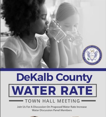 DeKalbWatershed's tweet photo. DWM is currently at the third DeKalb County #WaterRate Townhall Meeting at Porter Sanford Performing Art Center, at 3181 Rainbow Dr. in Decatur. Please join us, because if it matters @ItsInDeKalb https://t.co/roXb9yK5Vs