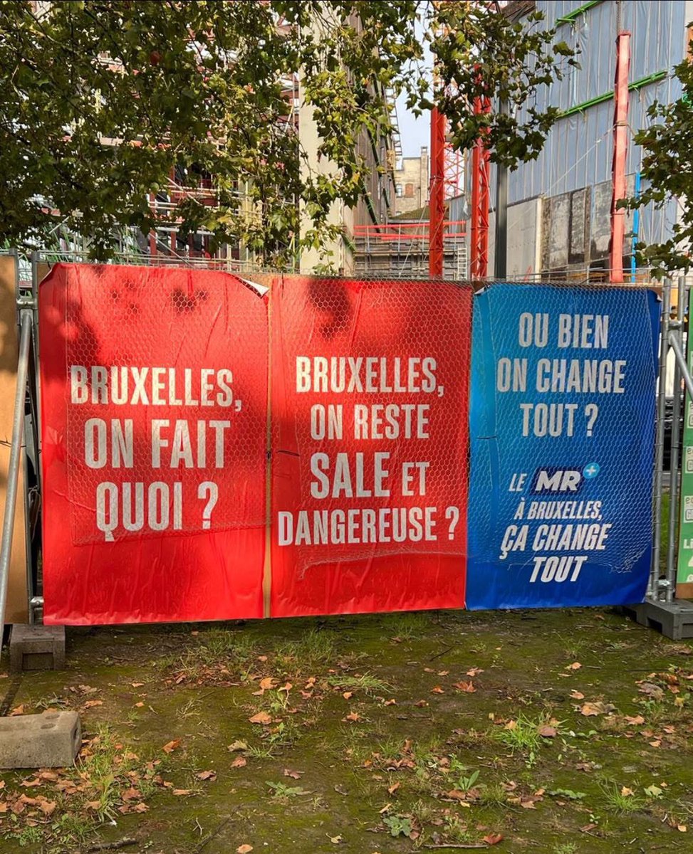 Ce panneau que nous avions utilisé lors de la campagne communale est plus que d’actualité avec ce qu’il y a eu ce matin à #Anderlecht 

Le Gouvernement Arizona est en place. Il est temps d’avoir un Gouvernement bruxellois pour notre sécurité !