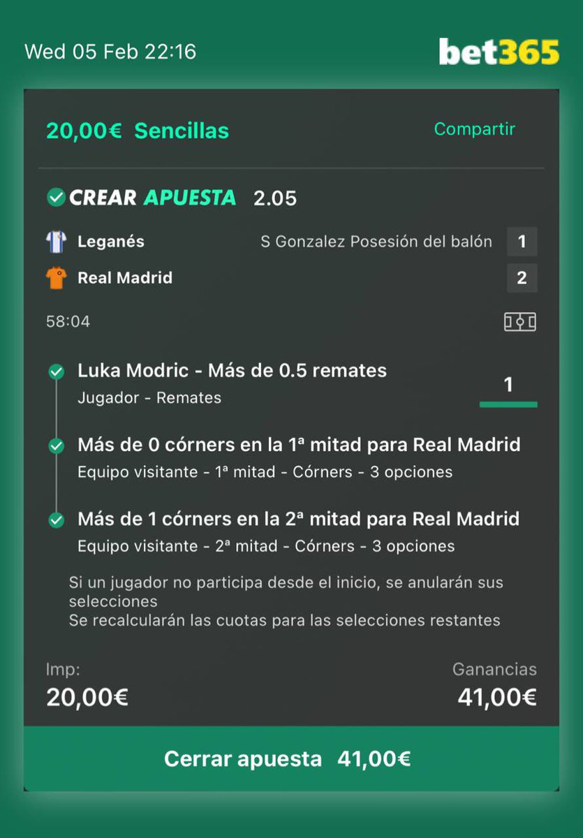 14Xabismo's tweet photo. 1/1 hoy después de que Joelinton no haya jugado, se anula el pick 

Cuota 1.70 ✅
Cuota 1.95 (Anulada)🟰
Oferta Créditos Cuota 2.05 ✅

Acertamos la única apuesta de hoy finalmente y la de mayor stake, y ganamos la de la oferta de Bet 🫡 https://t.co/cOXFIHKO7C