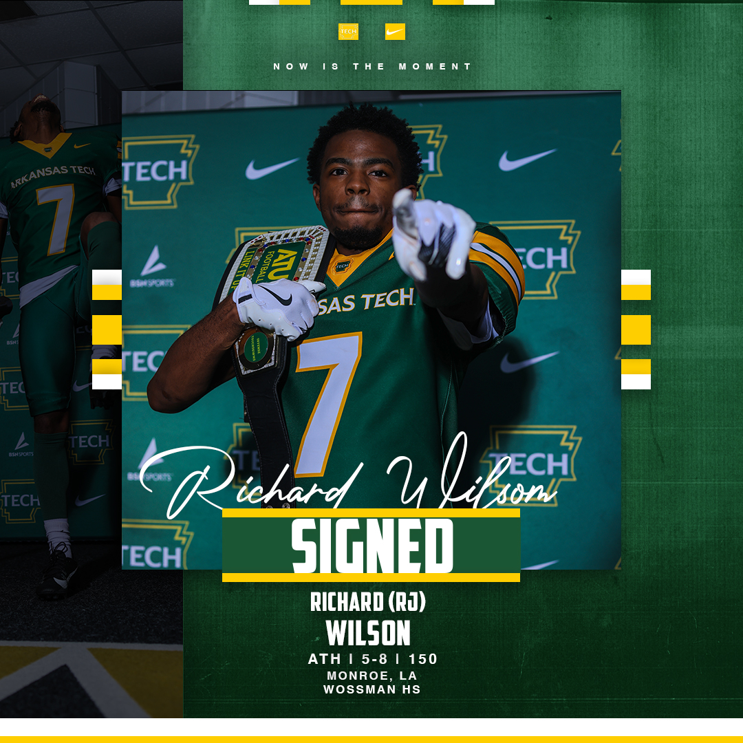 🖊️ Richard "RJ" Wilson (x.com/Rjaywilson1)

ATH | 5-8 | 150
Monroe, La.
Woosman HS

📼 hudl.com/video/3/159975…

#GoToWork | #FightOn