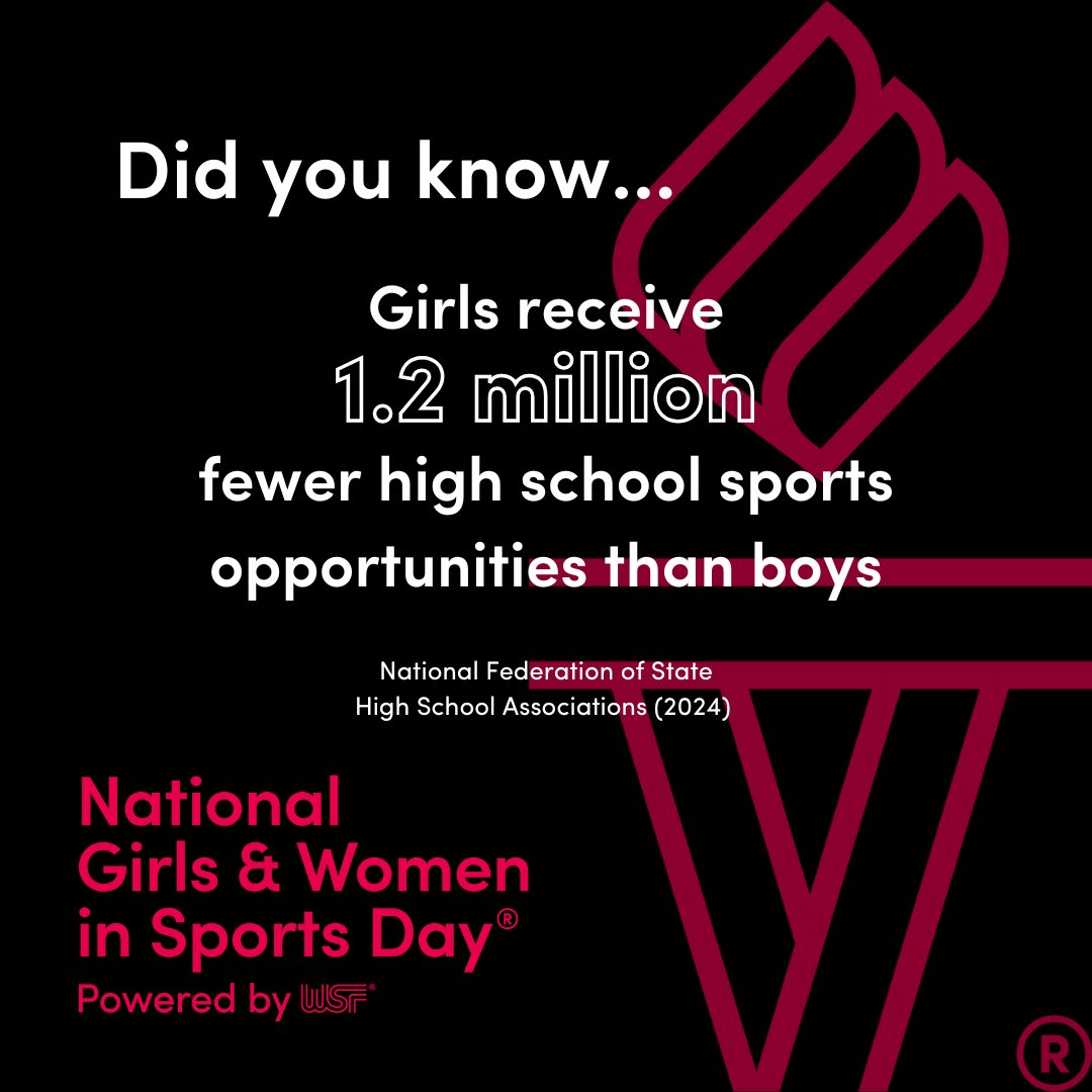 WomensSportsFdn's tweet photo. Happy #NGWSD2025! WSF research shows that sport access and opportunity is not a nice-to-have, but a must-have, because when girls play, they lead, and we all win!™ Join us in celebrating today and continuing the fight forward 💪✨ https://t.co/DorUFflcEF https://t.co/NaApqiKf25