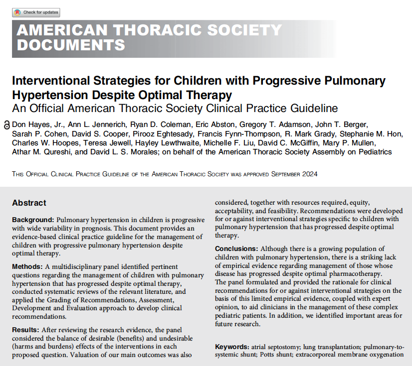 Hayley Lewthwaite (@hlewthwaite) on Twitter photo Treatment for Children with Progressive Pulmonary Hypertension Addressed in New Clinical Practice Guideline <a href="/atscommunity/">American Thoracic Society (ATS)</a>
atsjournals.org/doi/epdf/10.11… Treatment for Children with Progressive Pulmonary Hypertension Addressed in New Clinical Practice Guideline <a href="/atscommunity/">American Thoracic Society (ATS)</a>
atsjournals.org/doi/epdf/10.11…