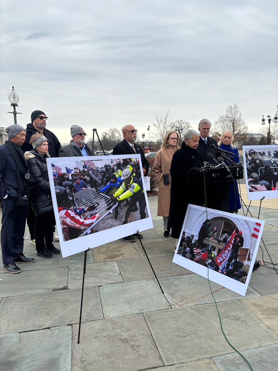 Today, I joined Rep. Bonnie Watson Coleman, my colleagues, Capitol Police Officer Harry Dunn, and the family of Brian Sicknick to support <a href="/RepBonnie/">Rep. Bonnie Watson Coleman</a>’s resolution condemning Donald Trump's pardon of those who attacked the Capitol on January 6th.