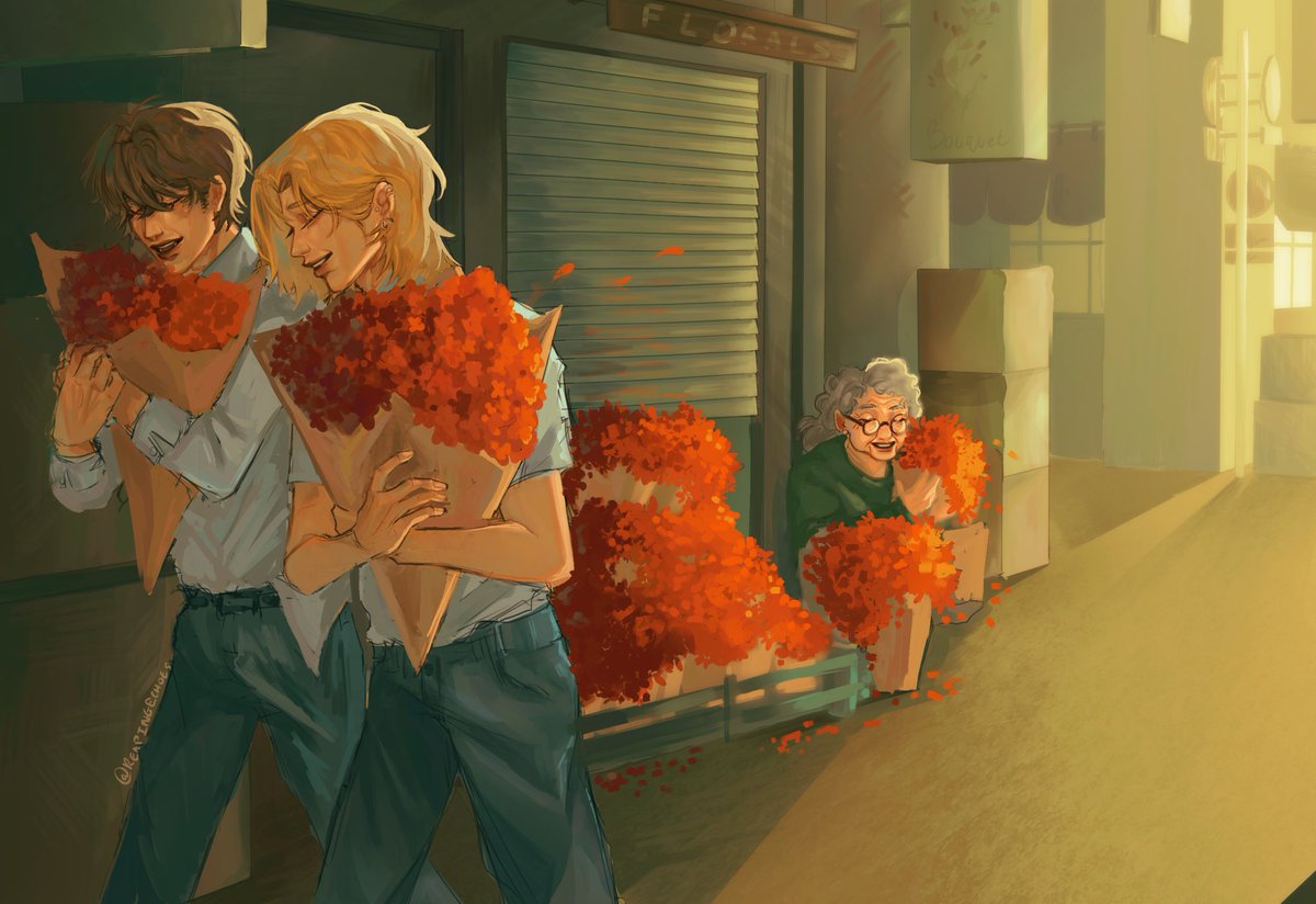 ReapingEchoes's tweet image. My entry for the February! Lets just say granny is very convincing when it comes to selling her flowers #VGenChallenge