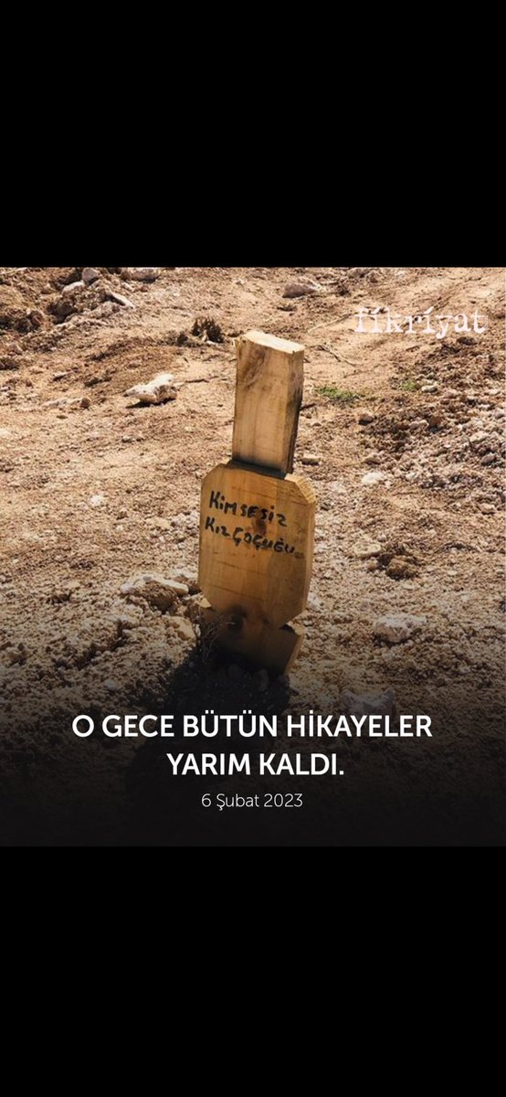 “İnsanlardan Ziyade, İnsanlığın Kimsesiz Kaldığı Bir Gün”…#6subat2023 6subat2023