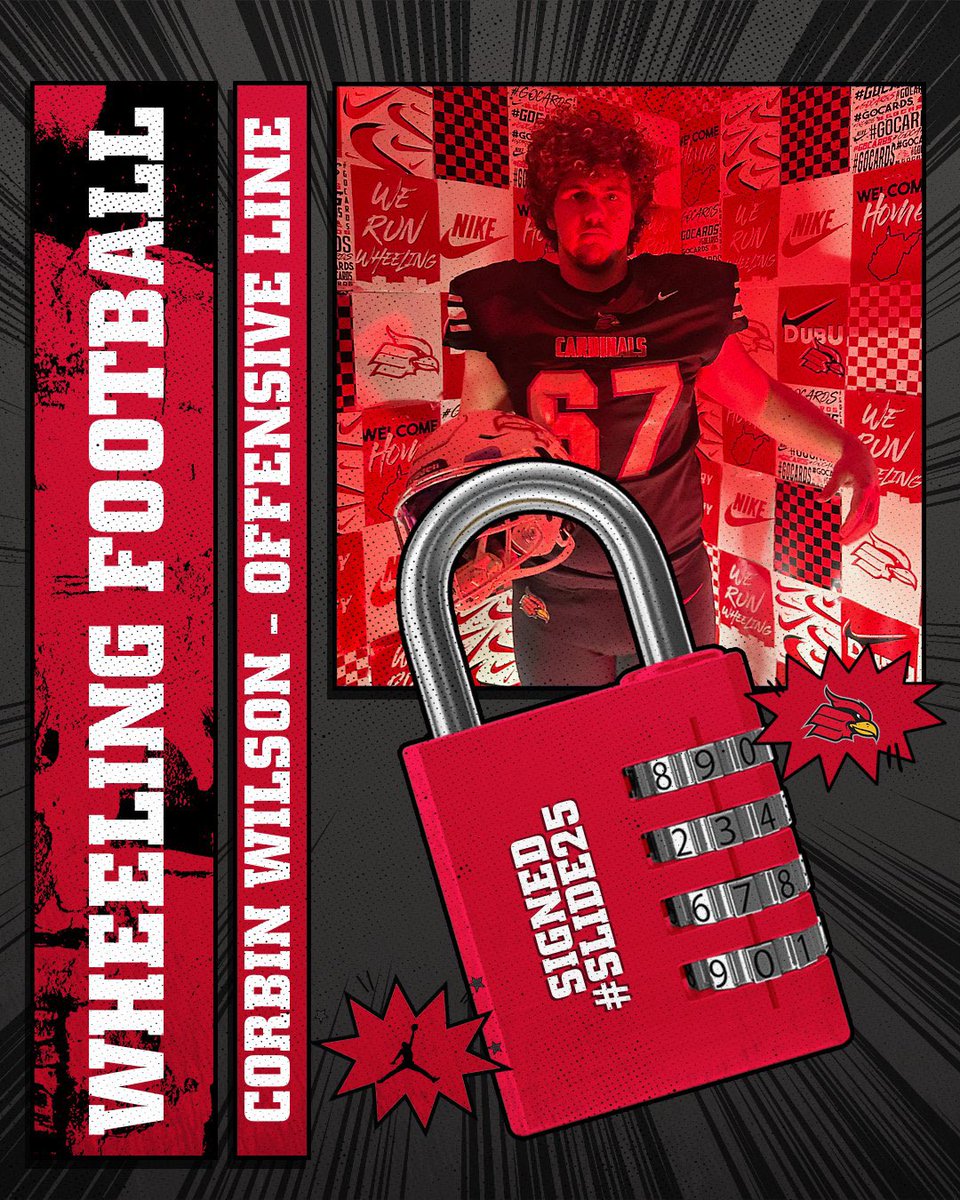 Wheeling U Football (@wheelingu_fb) on Twitter photo 🔥💯| #SLIDE25 🔴⚫️⚪️
✍🏼| Corbin Wilson
📱| <a href="/Corbinwilson25/">Corbin Wilson</a>
📍| Dublin Jerome (OH)
🚨| OL
📋| 6’3 265
🎥| hudl.com/v/2QfqNL
#TEAM8 | #NSD25 | #EveryMan | #EveryDay 🔥💯| #SLIDE25 🔴⚫️⚪️
✍🏼| Corbin Wilson
📱| <a href="/Corbinwilson25/">Corbin Wilson</a>
📍| Dublin Jerome (OH)
🚨| OL
📋| 6’3 265
🎥| hudl.com/v/2QfqNL
#TEAM8 | #NSD25 | #EveryMan | #EveryDay