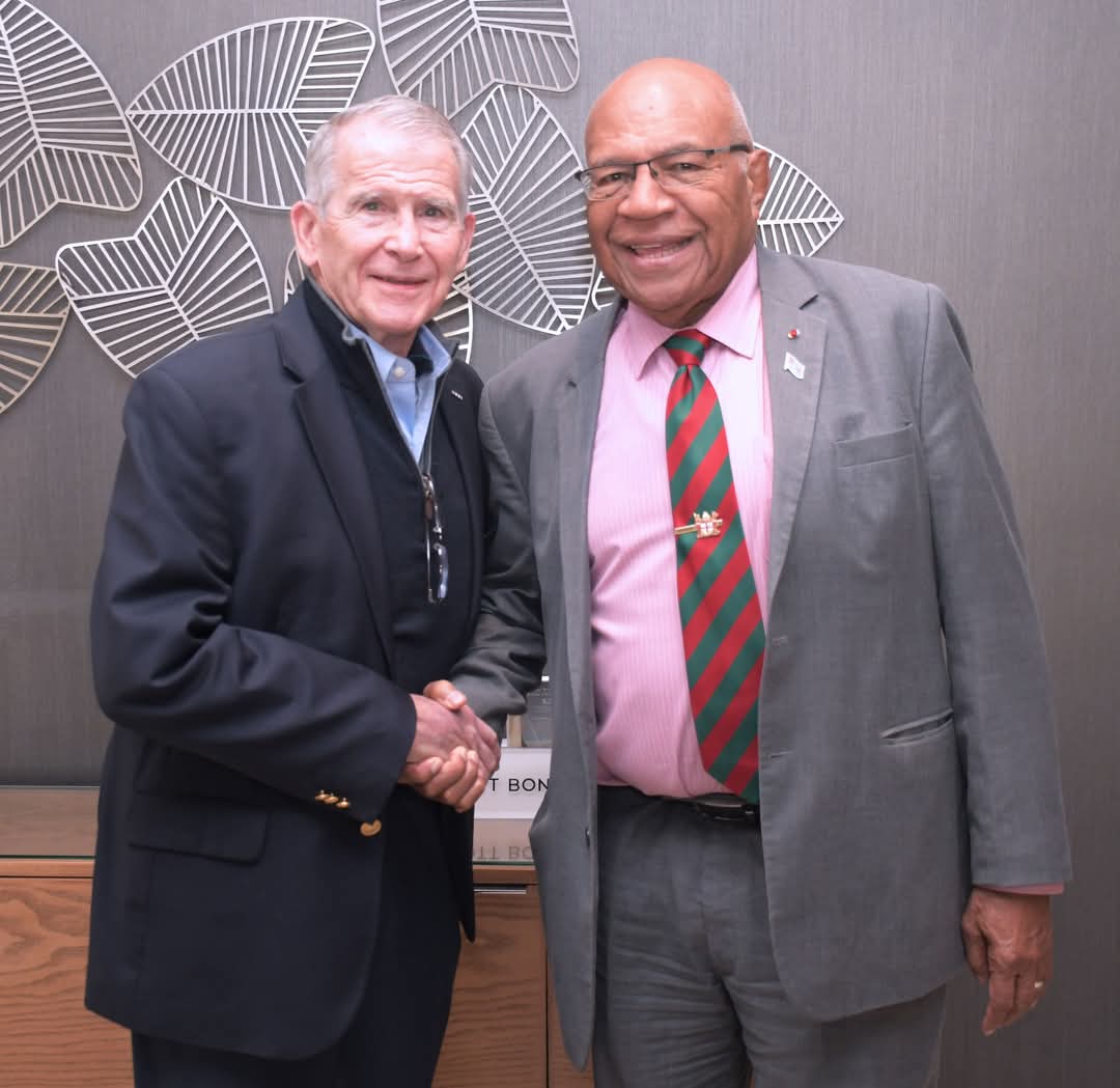 Prime Minister Sitiveni Rabuka (@slrabuka) on Twitter photo Yesterday, I met with former U.S. National Security staffer <a href="/OliverLNorth/">Oliver North</a> ahead of the National Presidential Prayer Breakfast in Washington, D.C., as part of my engagements in the U.S. capital this week. Yesterday, I met with former U.S. National Security staffer <a href="/OliverLNorth/">Oliver North</a> ahead of the National Presidential Prayer Breakfast in Washington, D.C., as part of my engagements in the U.S. capital this week.