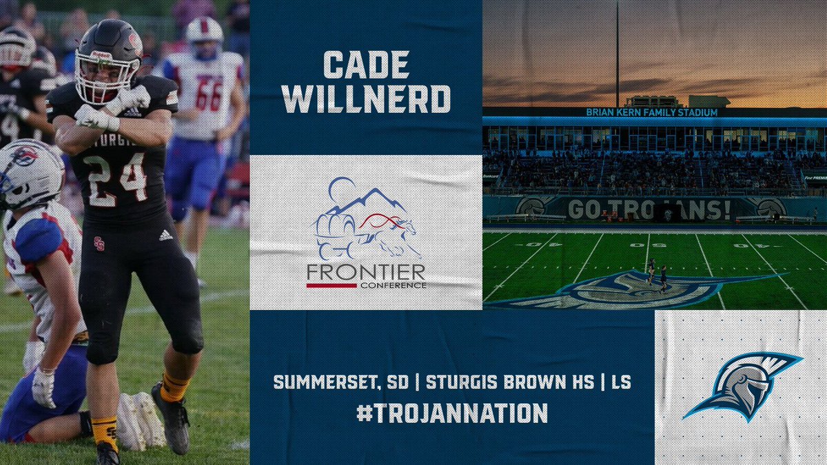 Dakota State Football (@dsufootball) on Twitter photo Welcome to the family!
Cade Willnerd ( <a href="/CadeWillnerd125/">Cade Willnerd</a> )
From: Summerset, SD
HS: Sturgis Brown HS
LS | 5’10 | 175
Film: buff.ly/4hIEOKf Welcome to the family!
Cade Willnerd ( <a href="/CadeWillnerd125/">Cade Willnerd</a> )
From: Summerset, SD
HS: Sturgis Brown HS
LS | 5’10 | 175
Film: buff.ly/4hIEOKf