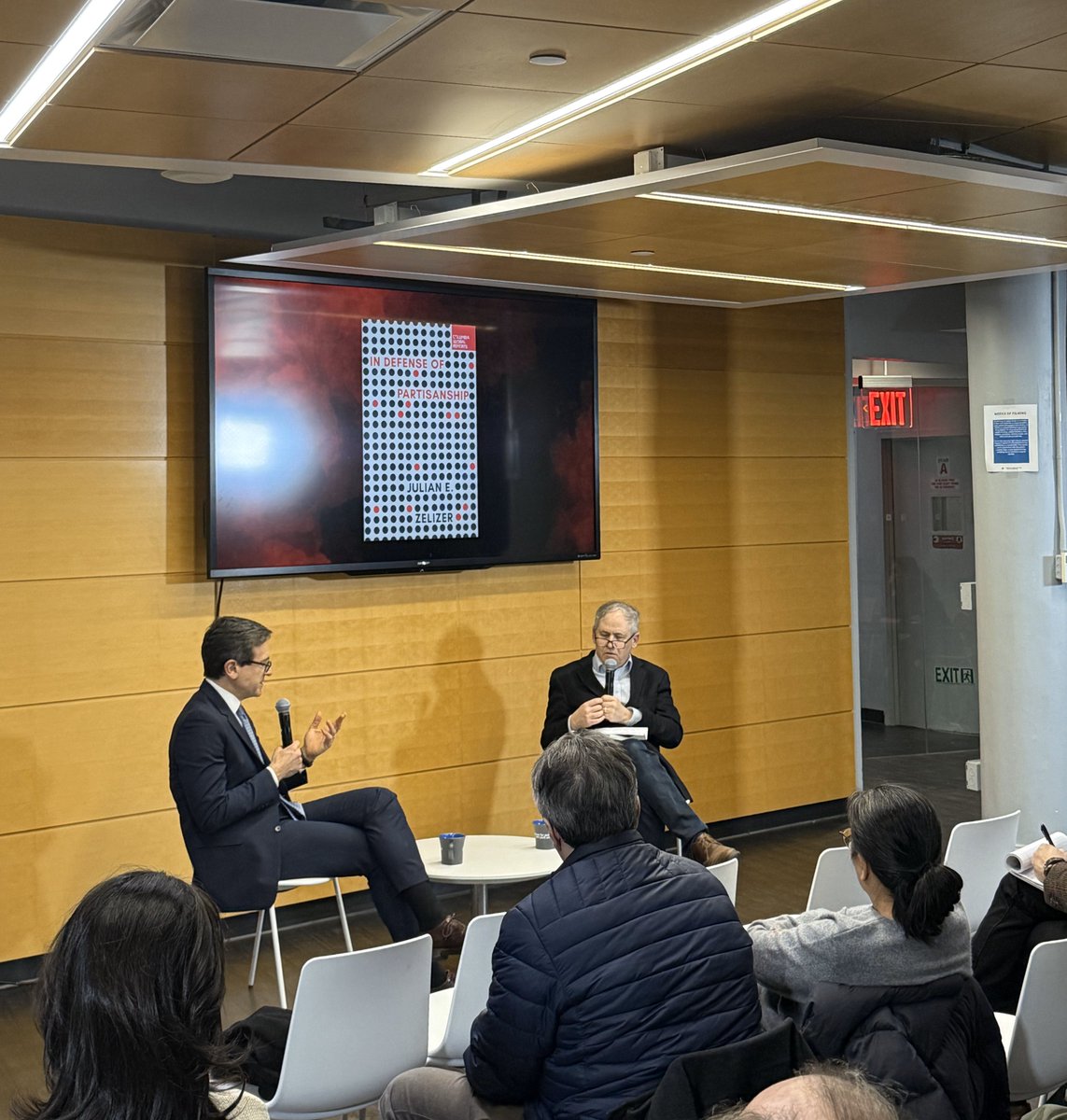 Tonight at the IPK: @JulianZelizer discusses his new book In Defense of Partisanship with @JonathanAlter.