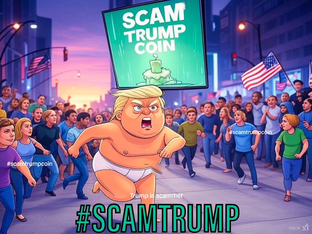 ScamTrumpCoin's tweet image. 🚨 THE WAR IS ABOUT TO BEGIN! 🚨
Greedy scammers like Trump and his crew think they can steal our money with their dirty tricks, launching $TRUMP and $MELANIA to drain us dry. 💸

But we’re not suckers! We won’t stay silent while they walk away with our money. #ScamTrump is our…