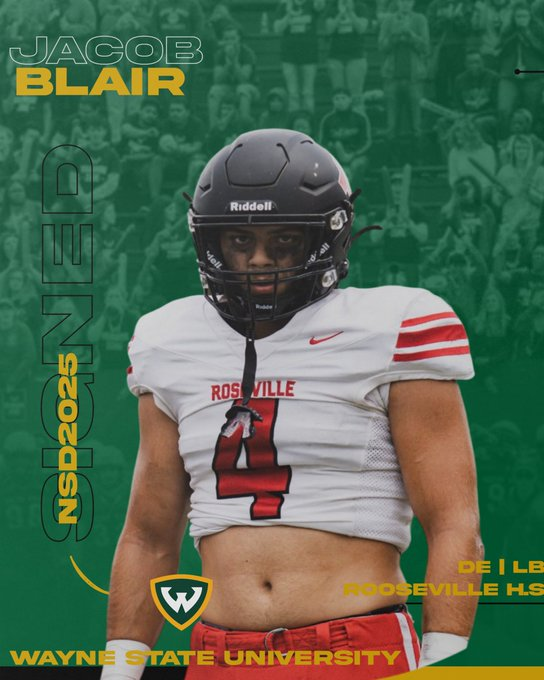 The D Zone (@thed_zone) on Twitter photo Roseville 2025 DE/OLB Jacob Blair has signed with Wayne State
football.thedzone.com/players/jacob-…
<a href="/jacobblair24_/">Jacob Blair</a> <a href="/RVille_Football/">Roseville Football</a> <a href="/WSUWarriorFB/">Wayne State Football</a> Roseville 2025 DE/OLB Jacob Blair has signed with Wayne State
football.thedzone.com/players/jacob-…
<a href="/jacobblair24_/">Jacob Blair</a> <a href="/RVille_Football/">Roseville Football</a> <a href="/WSUWarriorFB/">Wayne State Football</a>