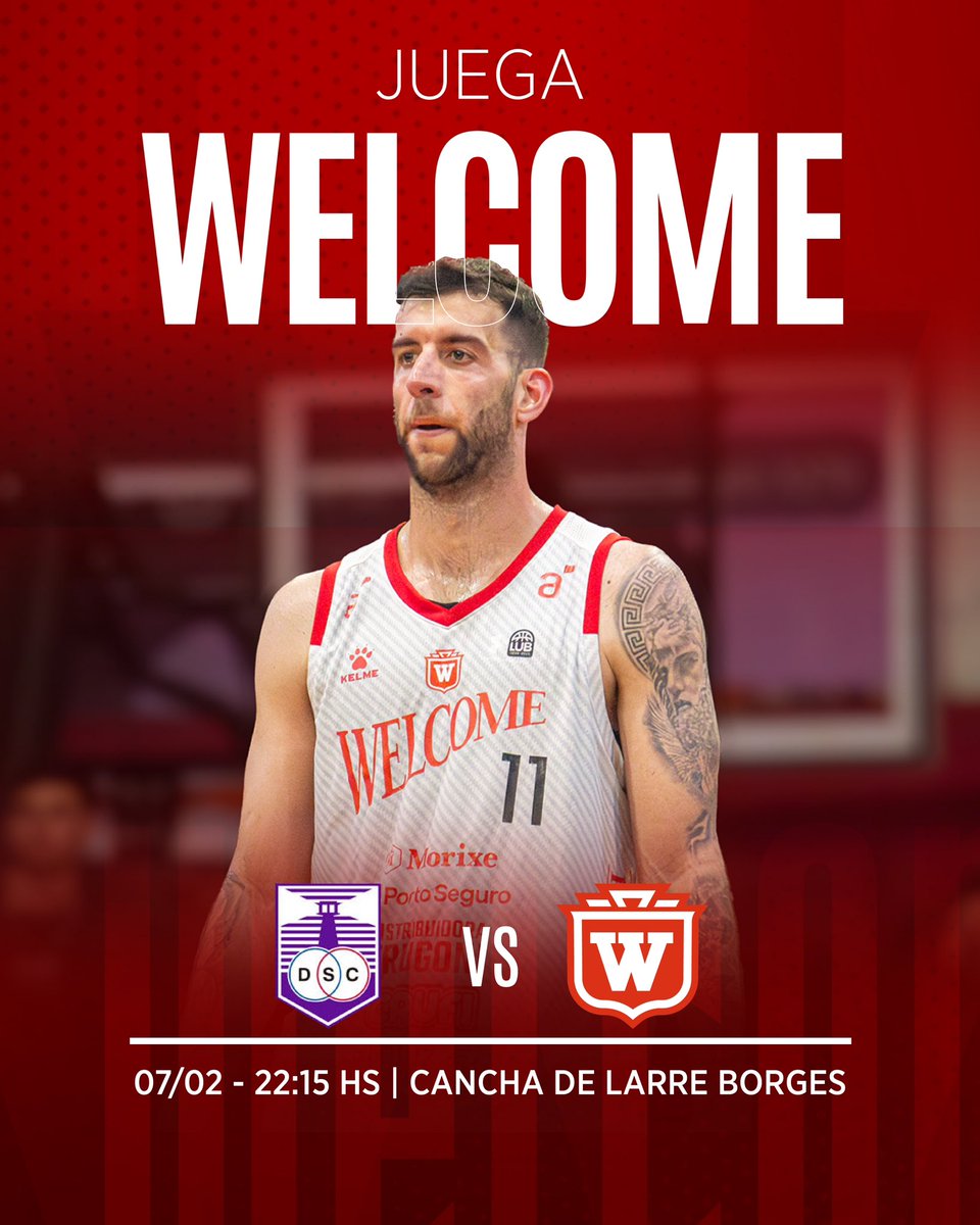 Welcome (@cawelcomeuy) on Twitter photo ¡JUEGA WELCOME! ❤️🤍
🆚 <a href="/DSCbasquet/">Defensor Sporting | Básquetbol</a>
🕔 22:15 hs
📍Larre Borges - Gral. José Villagrán 2554
¡Acercate a alentar a la W y seguir sumando todos juntos! ¡JUEGA WELCOME! ❤️🤍
🆚 <a href="/DSCbasquet/">Defensor Sporting | Básquetbol</a>
🕔 22:15 hs
📍Larre Borges - Gral. José Villagrán 2554
¡Acercate a alentar a la W y seguir sumando todos juntos!
