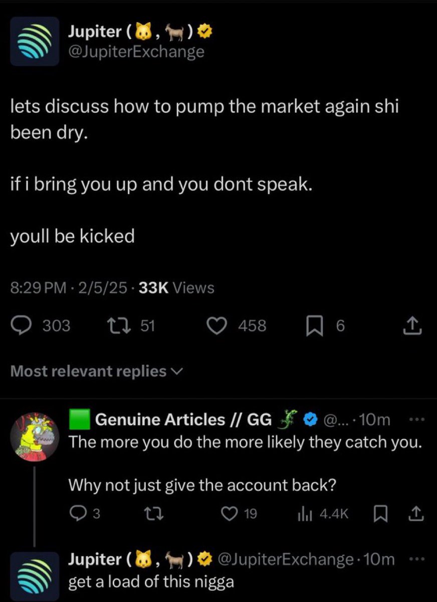 ๐๐๐ซ๐ค๐จ ๐๐ซ๐ฒ๐ฉ๐ญ๐จ (@darko_crypto) on Twitter photo Now are we sure they are hacked?
Could just be a change in management
<a href="/JupiterExchange/">Jupiter (๐ฑ, ๐)</a> Now are we sure they are hacked?
Could just be a change in management
<a href="/JupiterExchange/">Jupiter (๐ฑ, ๐)</a>