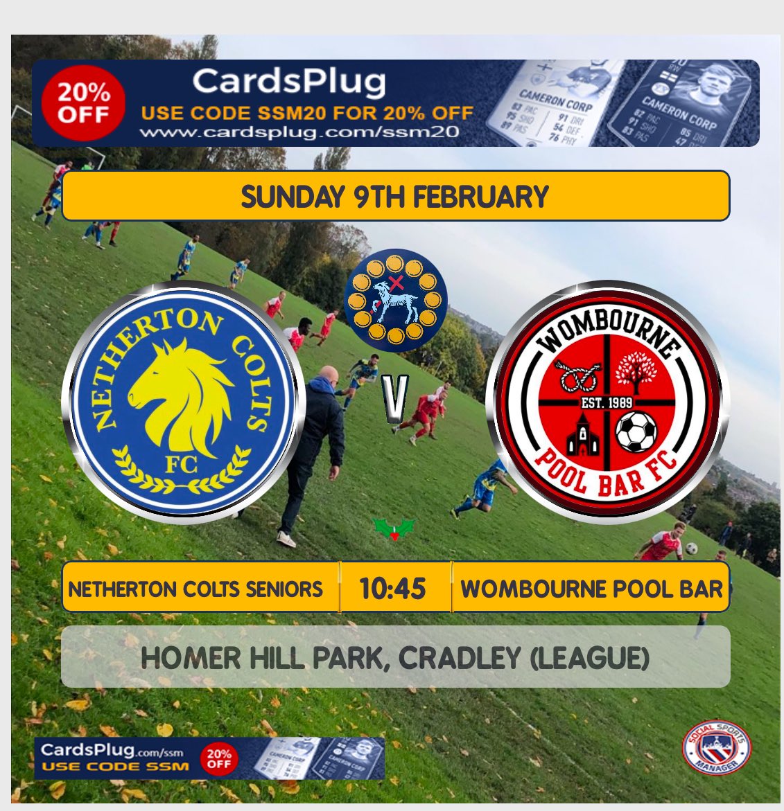 @NethertonColtsSeniorsFC (@nethertoncolts1) on Twitter photo NEXT FIXTURE-
“Firsts”
⚽️-<a href="/WombournePBFC/">Wombourne Pool Bar FC</a> 
📆-Sunday 9th February 2025
🏆-League (Kidderminster Prem)
🏟️-Homer Hill Park, Cradley 
💰-Free
🐴 vs 🎱 
“Massive clash in the title race this Sunday when the league leaders Pool Bar are in Town, Not to be missed” NEXT FIXTURE-
“Firsts”
⚽️-<a href="/WombournePBFC/">Wombourne Pool Bar FC</a> 
📆-Sunday 9th February 2025
🏆-League (Kidderminster Prem)
🏟️-Homer Hill Park, Cradley 
💰-Free
🐴 vs 🎱 
“Massive clash in the title race this Sunday when the league leaders Pool Bar are in Town, Not to be missed”