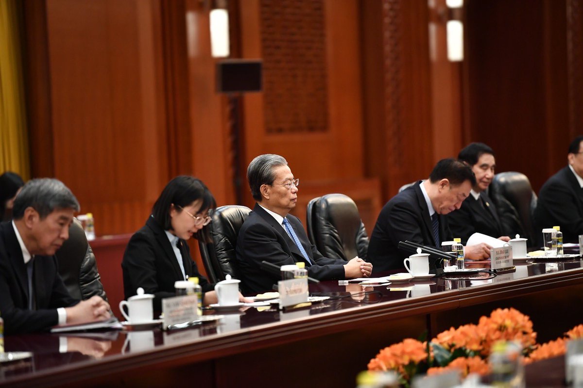 ingshin's tweet image. นายกรัฐมนตรี พบหารือกับนายจ้าว เล่อจี้ (H.E. Mr. Zhao Leji) ประธานสภาประชาชนแห่งชาติสาธารณรัฐประชาชนจีน