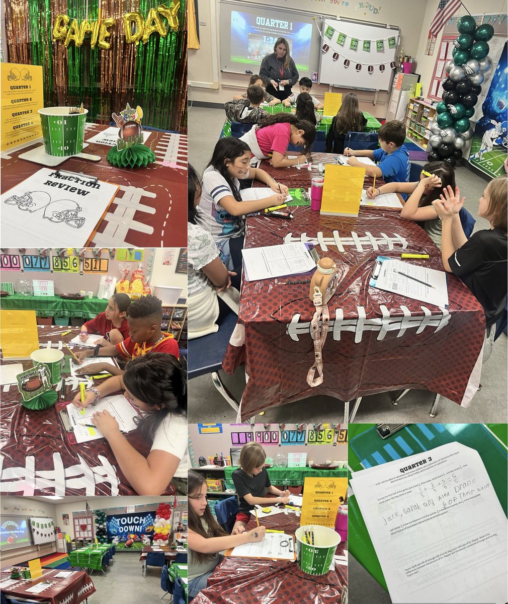 Neftalyy_'s tweet photo. Touchdown in Math! Fourth graders are ready for their unit test and can tackle fractions like pros! 🏈 @BarrettElemCISD @CrosbyISD #CommittedToExcellence https://t.co/DYfx1GOiPW