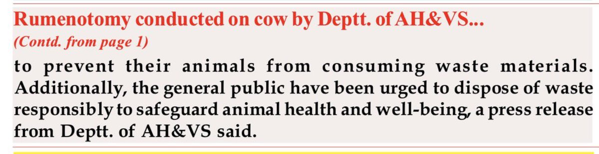 dirahvsandaman's tweet photo. Rumenotomy performed, 15 kg of plastic waste removed from cattle https://t.co/13nF9kI6Ms