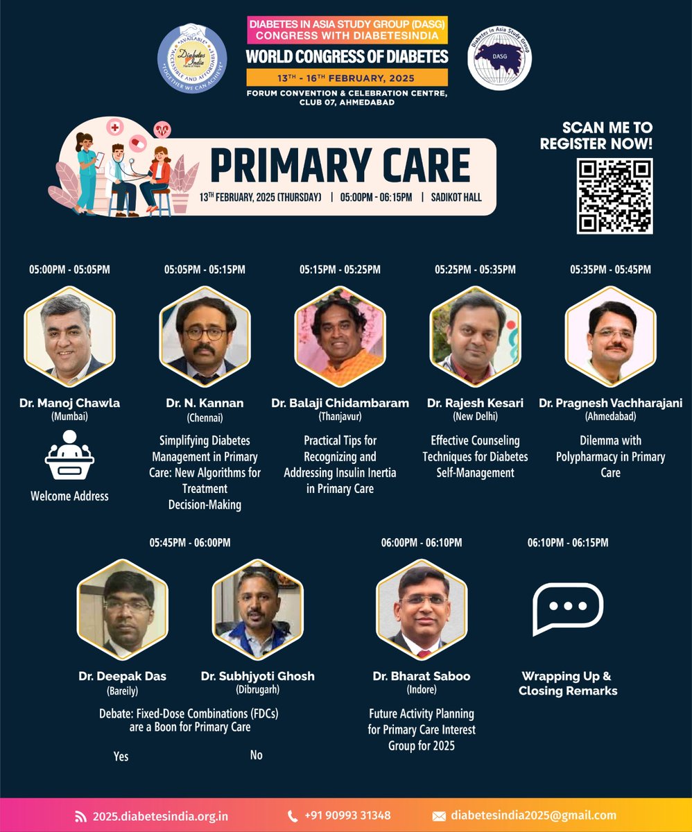 Feeling Excited to be part &amp; invite to deliver a talk in of One of largest : world congress of Diabetes by Diabetes India 
 15th World Congress of DiabetesIndia – DiabetesIndia 2025 being organized 
<a href="/Diabetesindia_/">Diabetes India</a>  <a href="/DiaCare_India/">Dia Care</a>  <a href="/banshisaboo/">Banshi Saboo</a>