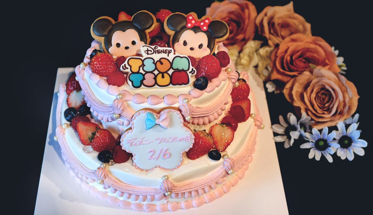 Disney - ディズニー ツムツム アニバーサリー 2周年記念 ケーキセット　完売　期間限定 発売2周年アニバーサリーケーキBOX TSUM TSUM&アルタ限定