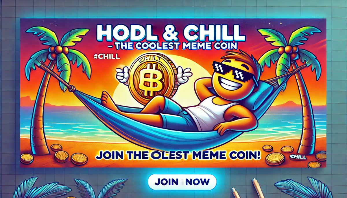 ChillCoinCrypto's tweet photo. The coolest meme coin is here! 🚀😎 HODL &amp; CHILL with $CHILL. Join the revolution!" https://t.co/ZVW37pHF6C