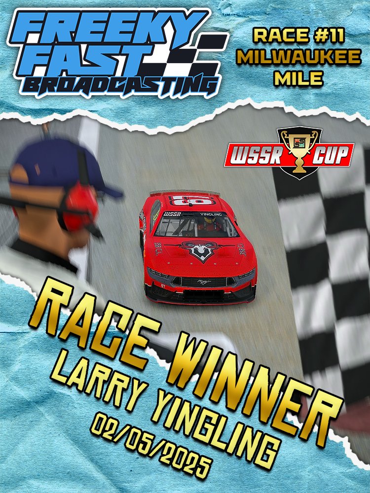 FreekyFast's tweet image. HE&apos;S FINALLY BACK INTO VICTORY LANE!

After pushing his way to the front, Larry Yingling WINS at Milwaukee Mile!

#iRacing | #FreekyFast