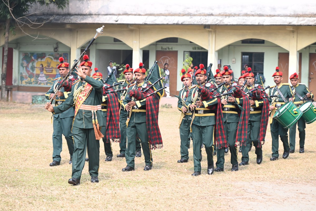 On dated 05-02-2025 a Weapon display and Pipe band show was organised by 68 bn SSB D/nagar at Tzp  Girls High School &amp; MP School.The event was held under the supervision of Shri Rajesh Kr.Gupta Co,68 Bn.The programme was graced by Sh. H.N.S.Bisht DIG Ftr Hqr SSB as chief guest.