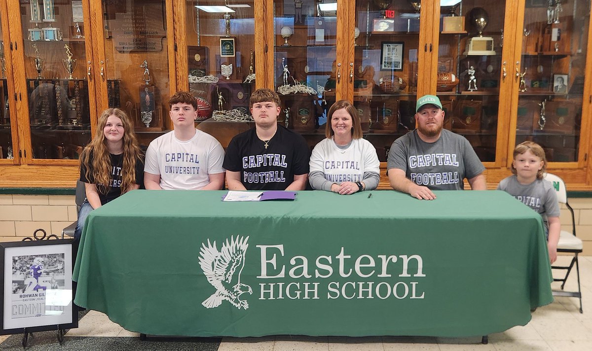 jason61jackson's tweet photo. Congratulations to our guys Gavin Murphy signing with @GSCFootball and @rohwan_gilmore signing with Capital University #wintheplay #theonlywayweknow https://t.co/vte2L8GRms