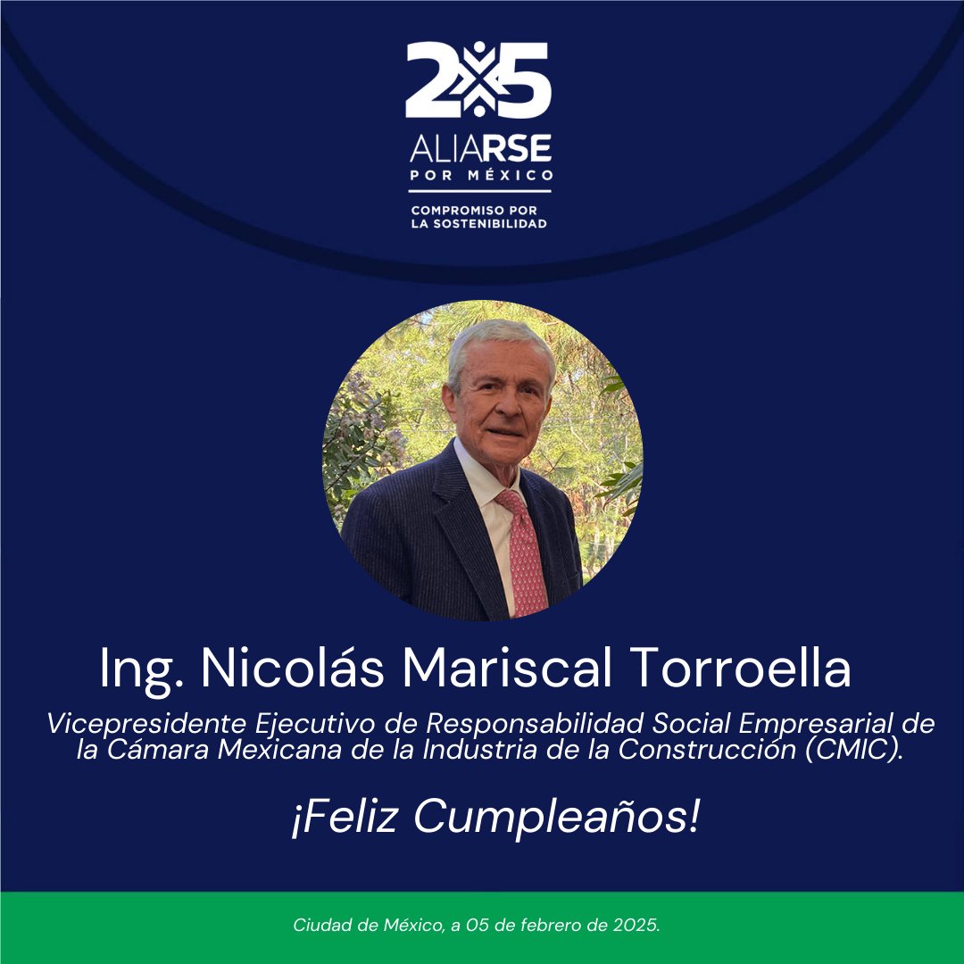 Felicitamos al Vicepresidente Ejecutivo de Responsabilidad Social Empresarial de la <a href="/cmicnacional/">cmic nacional</a>, el Ing. Nicolás Mariscal Torroella por motivo de su cumpleaños.