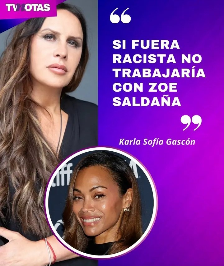 MollGin's tweet photo. Ni como ayudar a este señor #KarlaSofiaGascon... Si NO fueras racista, ni siquiera t hubiera cruzado x la cabeza (de arriba) haber hecho está afirmación! Todo cae x su propio peso, ya salió todo tu mierderio! Y los q te importan, lo ven #jaquesaudiard @zoesaldana #EmiliaPérez https://t.co/GbhUOesuu5