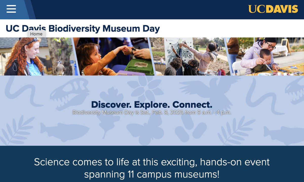 USCCN (@usccn3) on Twitter photo If you are in the Davis (CA) area this Saturday, don't miss <a href="/ucdavis/">UC Davis</a> Biodiversity Museum Day and in particular Phaff Yeast Culture Collection Curator <a href="/KyriaMills/">Kyria Boundy-Mills</a> talk on “How Scientists Name New Species” <a href="/11/">Eleven</a>:45 am at the Brewery/Winery Building.
biodiversitymuseumday.ucdavis.edu If you are in the Davis (CA) area this Saturday, don't miss <a href="/ucdavis/">UC Davis</a> Biodiversity Museum Day and in particular Phaff Yeast Culture Collection Curator <a href="/KyriaMills/">Kyria Boundy-Mills</a> talk on “How Scientists Name New Species” <a href="/11/">Eleven</a>:45 am at the Brewery/Winery Building.
biodiversitymuseumday.ucdavis.edu