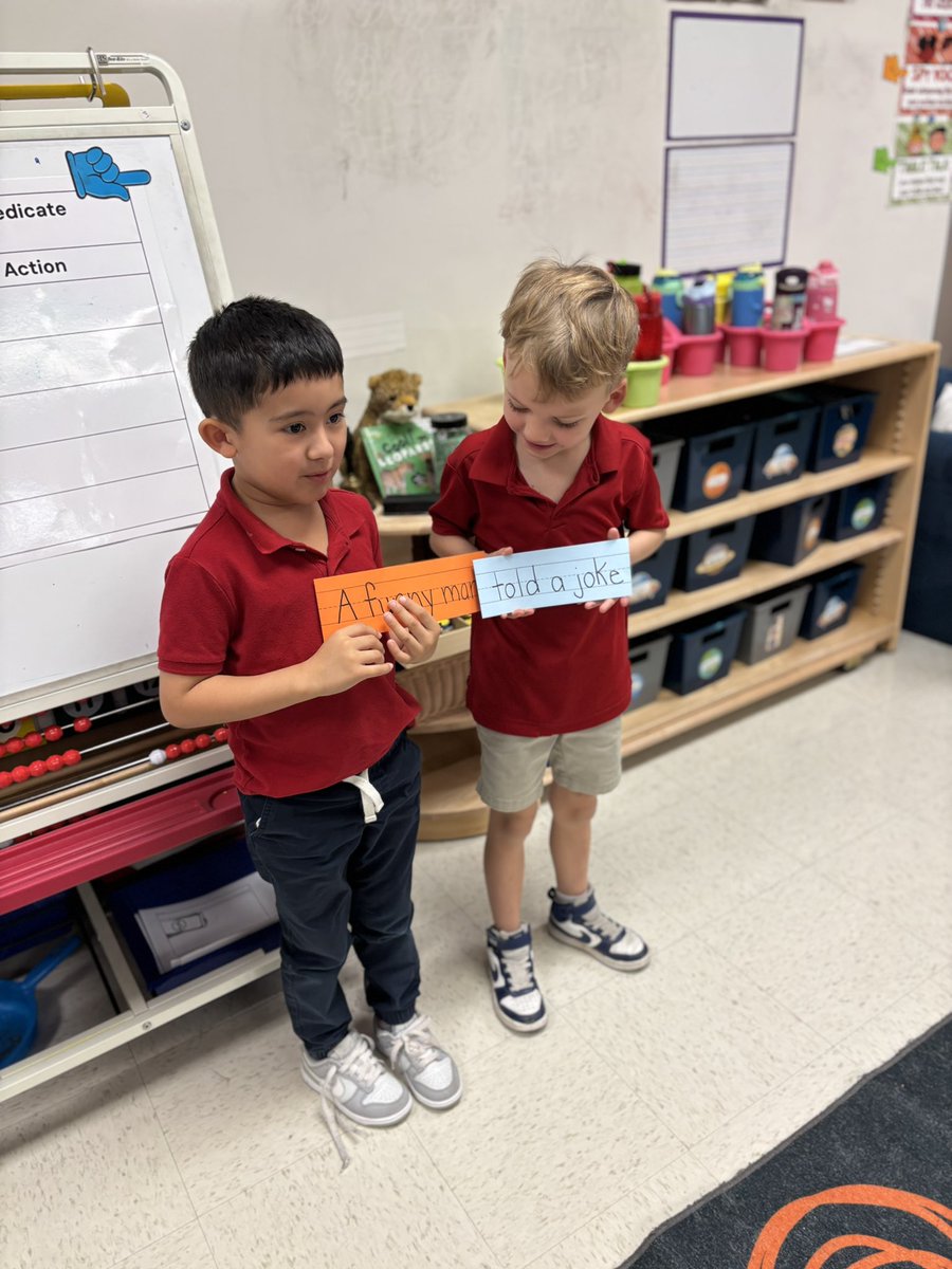 BrittneyHager7's tweet photo. Using our sentence builder charts to create complete sentences ❤️ @gisdnews @GISDTLD @Herfurth_Bronco https://t.co/auV9kcerF1