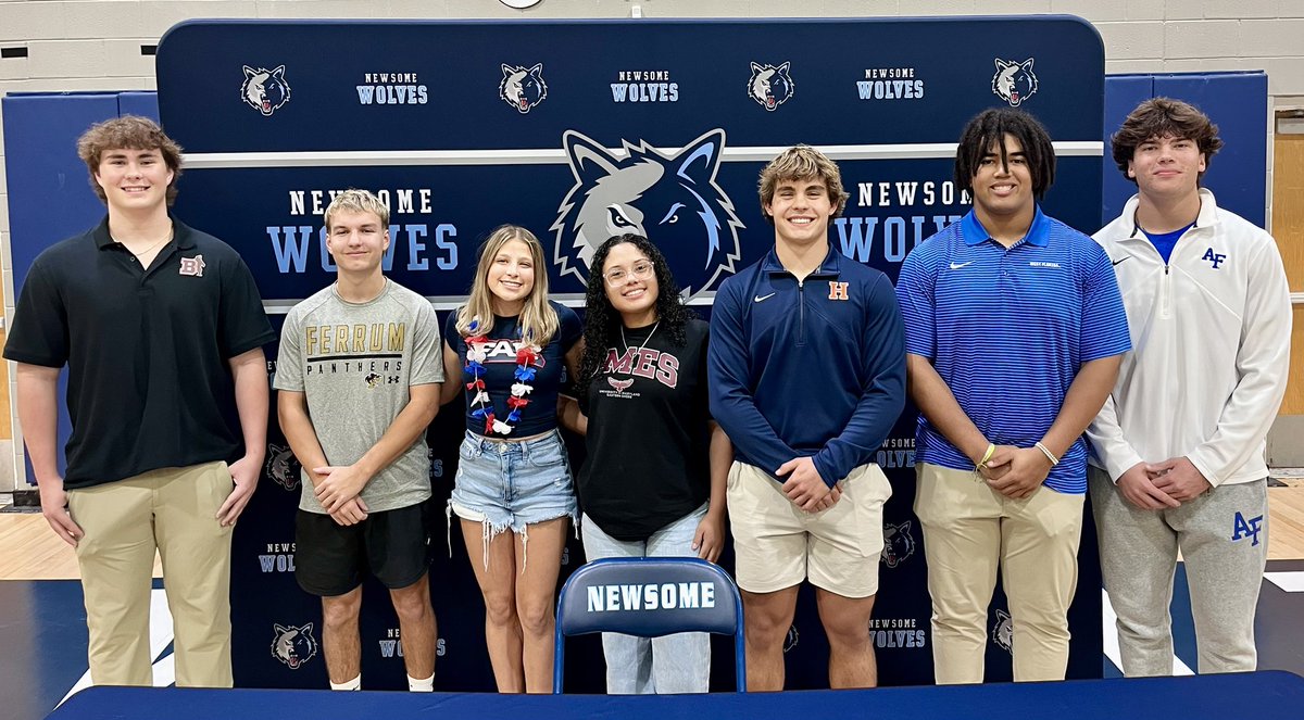 NewsomeAthletics (@newsome_ath) on Twitter photo Congratulations to these amazing athletes for continuing their athletic and academic career at the next level! <a href="/HCPSNewsomeHS/">Newsome High School</a>, <a href="/NewsomeWolvesFB/">NewsomeWolvesFootball</a>, <a href="/newsome_sports/">NewsomeHSSports</a>, #allin Congratulations to these amazing athletes for continuing their athletic and academic career at the next level! <a href="/HCPSNewsomeHS/">Newsome High School</a>, <a href="/NewsomeWolvesFB/">NewsomeWolvesFootball</a>, <a href="/newsome_sports/">NewsomeHSSports</a>, #allin