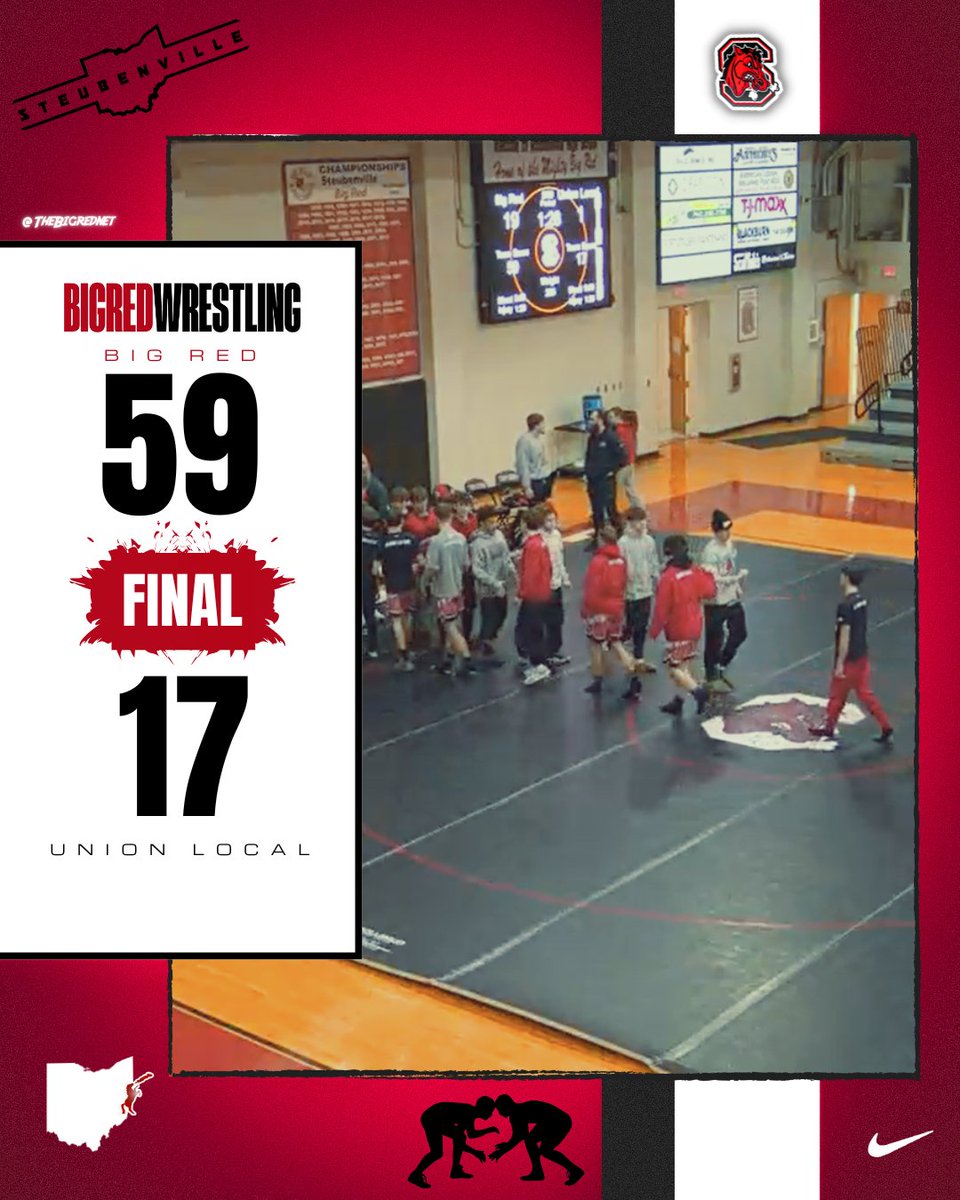 TheBigRedNet's tweet photo. Final from the Crimson Center: Boys 🤼‍♂️
Steubenville 59, Union Local 17 https://t.co/nPiwOHcLjR
