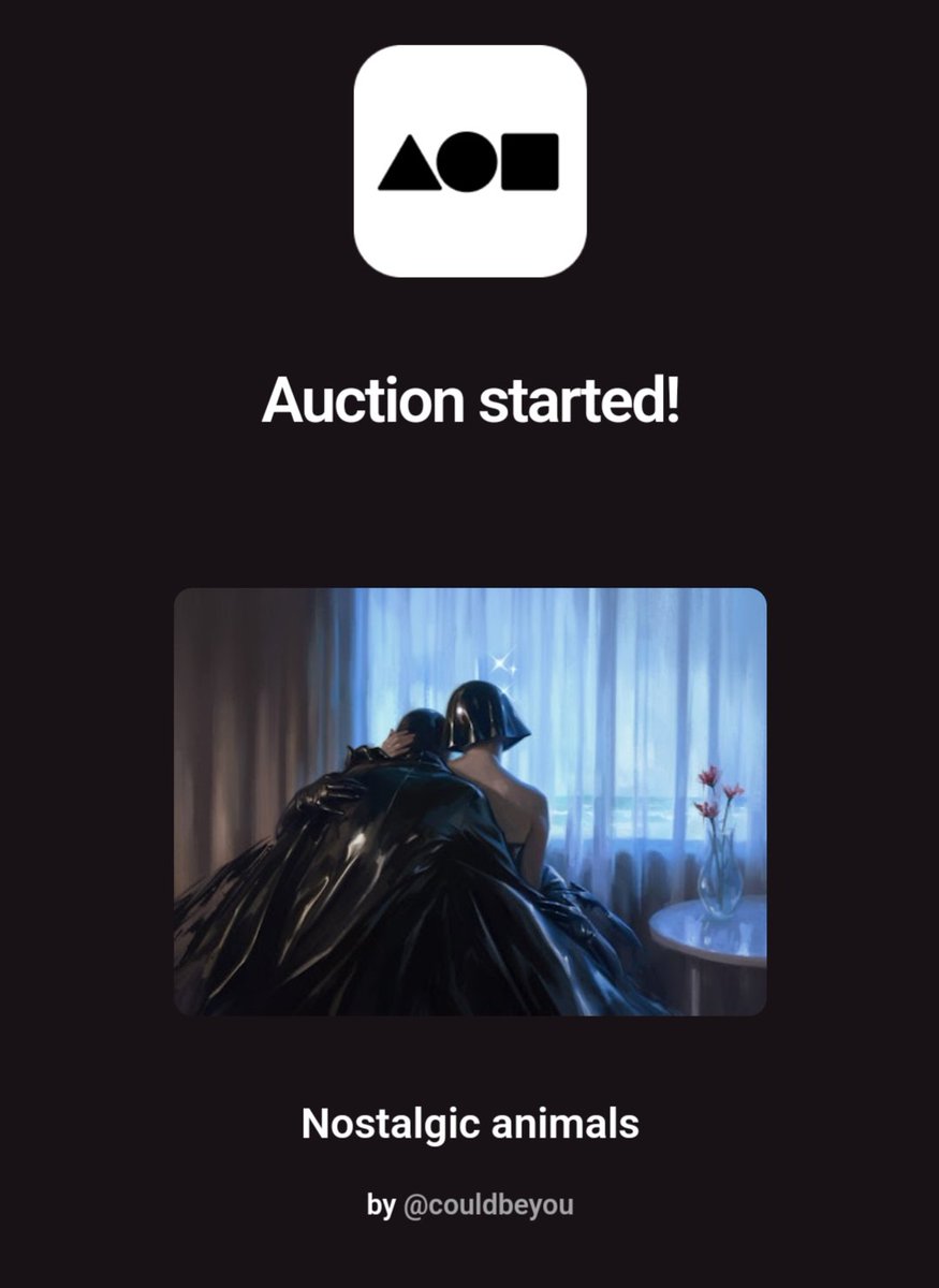 Woo just seeing this now :)
Thanks so much <a href="/ArtofOrb/">orb</a> for starting the auction 🌹🌊

18 hours to go ✨
